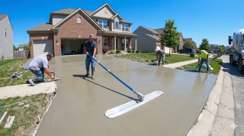 Sidewalk forming in Cedar Park TX