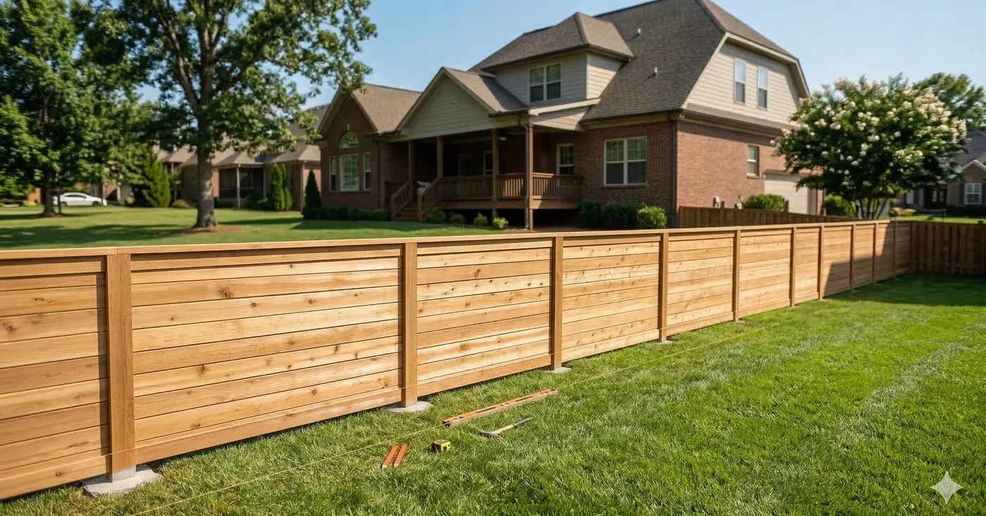 New cedar fence install Franklin TN