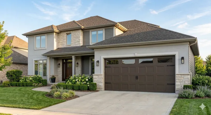 Modern carriage house garage door