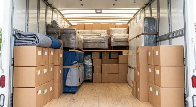 Organized truck packing