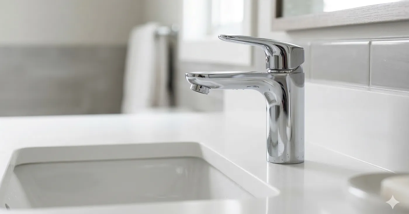 New bathroom faucet installation