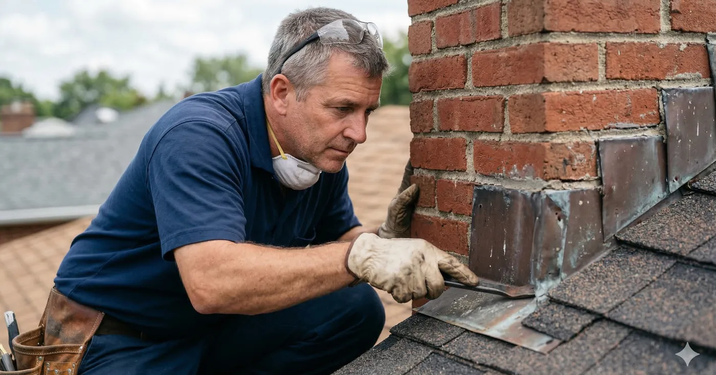 Chimney flashing repair Roswell GA