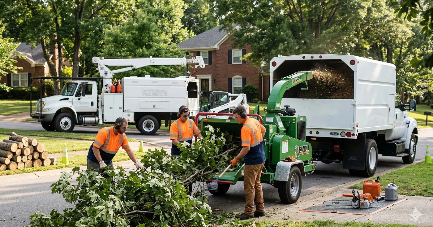 Branch chipping and debris removal
