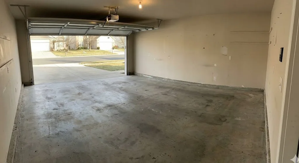 Empty clean garage after removal