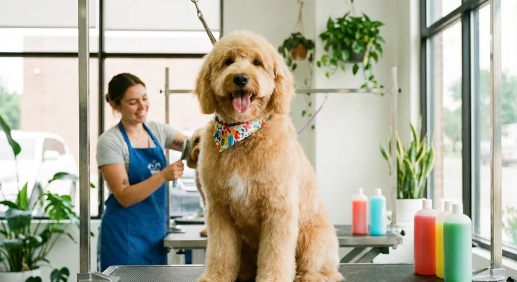 Pet grooming one-page site example