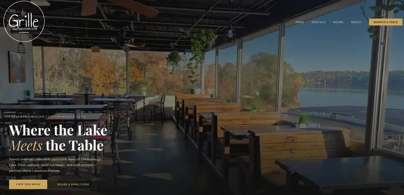 Lakeshore Grille website preview