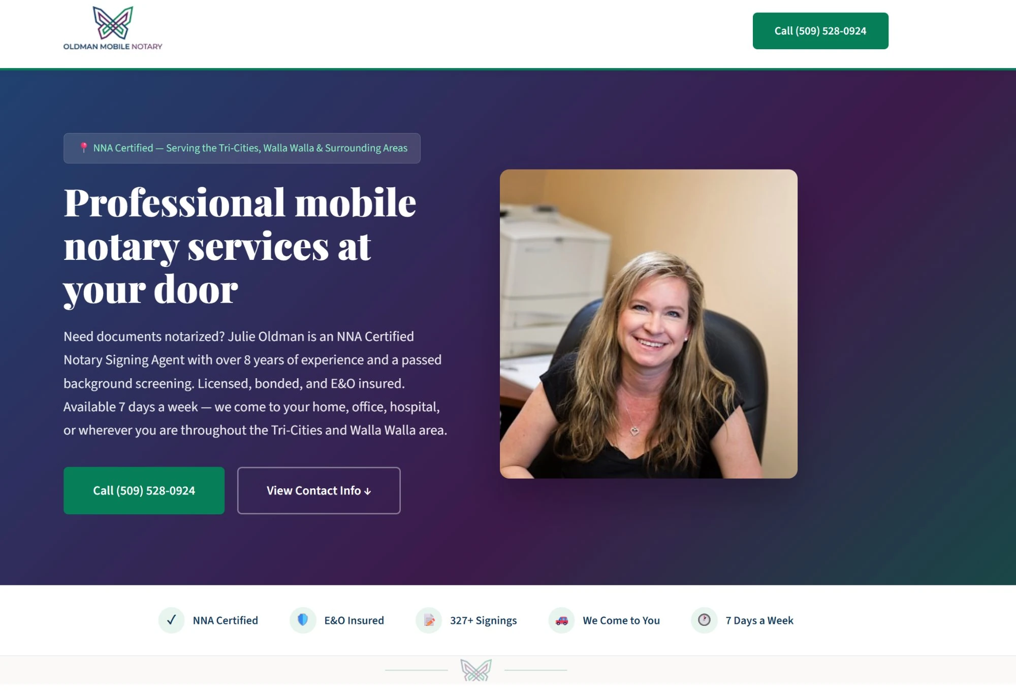 Oldman Mobile Notary website preview
